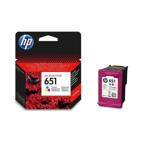 HP 651 trois couleurs - Cartouche d'encre HP d'origine (C2P11AE)